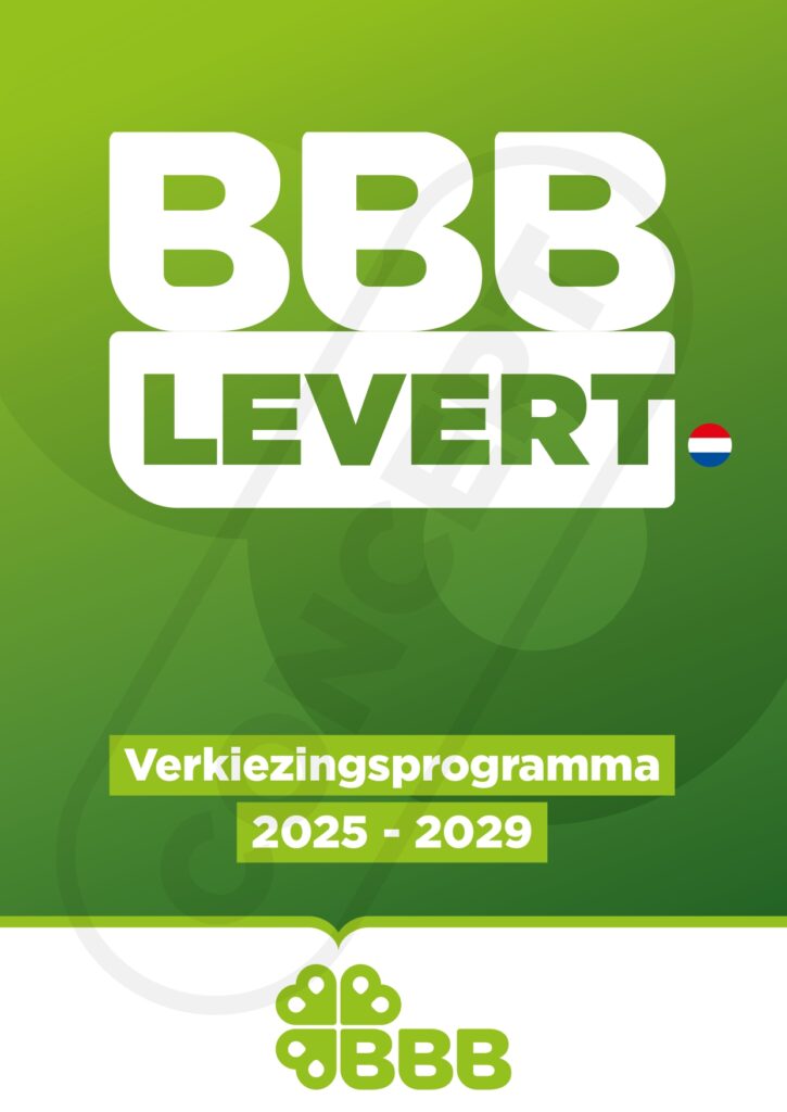 BBB verkiezingsprogramma voorkant