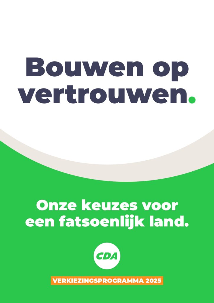 CDA verkiezingsprogramma voorkant