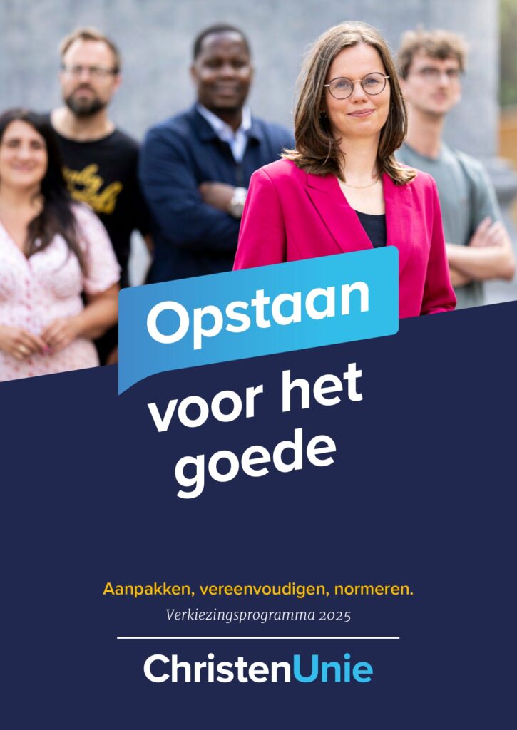 ChristenUnie verkiezingsprogramma voorkant