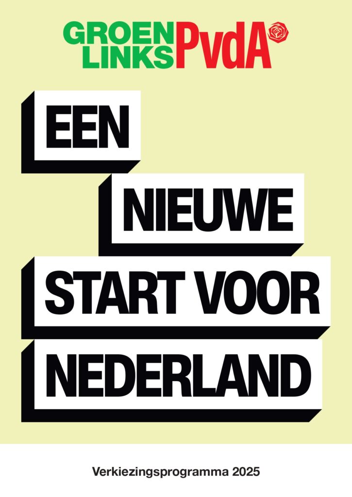 GroenLinks PvdA verkiezingsprogramma voorkant