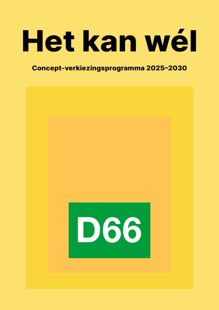 D66 verkiezingsprogramma voorkant