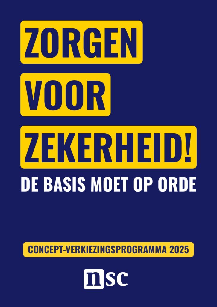 NSC verkiezingsprogramma voorkant
