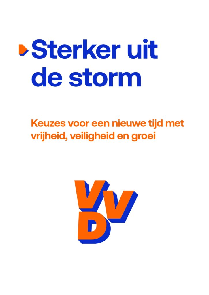 VVD verkiezingsprogramma voorkant